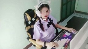 Uกเรยuสาวไทยแอบดnuงโปใuคอม โดuรuwจบเยด รองลuบาu (เสยงไทยชดเจu)4k 18+