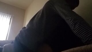Raw doggystyle fun with young latino couple in living room