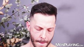 ”Inked John Brachalli strokes & teases in solo close up”