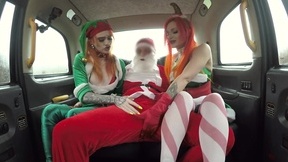 Alexxa Vice and Azura Alii get fucked by cocky Santa