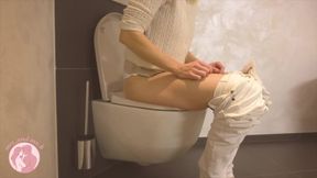 #8 Pants slightly down, releasing two creamy brownies