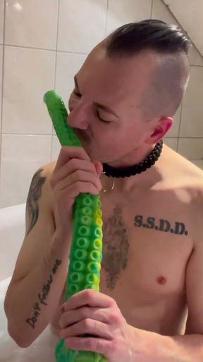 Stupid faggot slut gagging   Clip 1