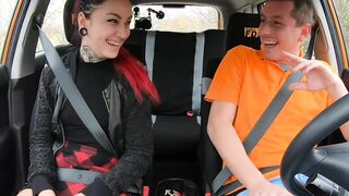 FakeDrivingSchool Tattoo Goddess Sharlotte Thorne Smokes Instructors Dick