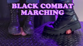 Black Combat Marching over Cock and Balls (Edited Version) - TamyStarly - Bootjob, Shoejob, Ballbusting, CBT, Trample, Trampling, High Heels, Crush