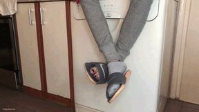 SLIPPERS AND ONE SOCK FOOT PLAY - MP4 HD
