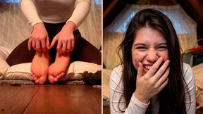 Foot Tickling on Argentine Girl | Shoes, Socks and Barefoot with Hands and Feather || Part 1