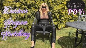 POV: Outdoor Strapon Stretching (4K)