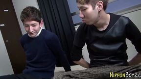 Japanese Twink Gets Banged and Covered in Jizz