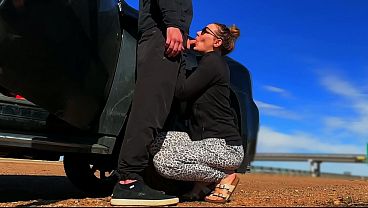 EXTREMELY Risky Sex on Road Trip! Beach, Roadside and Hotel Balcony!