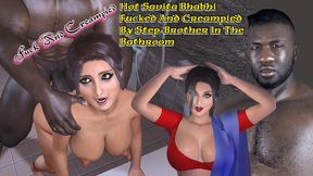 Sexy Indian Savita Bhabhi Fucked And Creampied By Step-Brother In The Shower
