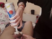 Polyamory video #19 Two Yong Wives Eat my Dick with Cream: Hannah & Jasmine