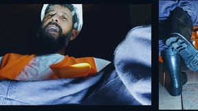 blue pants and white shorts