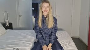 Lina Roselina’s Rainwear Bondage Masturbation