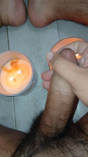 A Straw in the Romantic Light of Aromatic Candles to Improve Concentration.