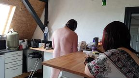 Cleaning the Kitchen with Fixed Eggs Housework with a Difference