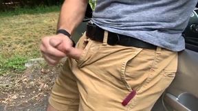 Masturbation and Cumming in a Parking Lot at the Park