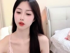 Hot asian babe goes crazy jerking