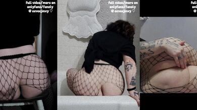 Goth PAWG riding her dildo and fucking her pussy being so needy for some cock