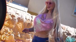 Sabrina Sabrok - Huge Tits Flashing In Public 11 Min