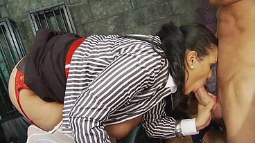 Jasmine Black and Valery Summer Share Threesome Facial
