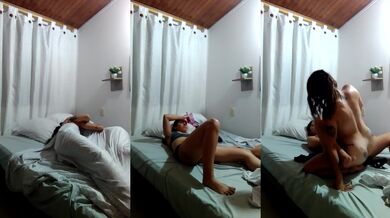 Petite latin lesbian drips solo till her pussy wrecks