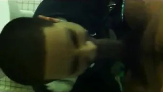 Amateur Blowjob with Big Cock in Bathroom