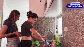 Best friend's wife gets comforted by her lover in lesbian sex