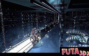 Futa3DX - SCIFI BIG DICKED FUTA Shoves Her Monster Cock In Babe