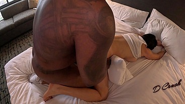 Hot Brunette waiting on BBC Lover