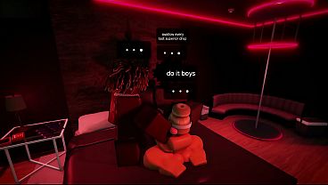 Flaming hot babe with bubble butt gets double-pounded by two BBCs in Roblox