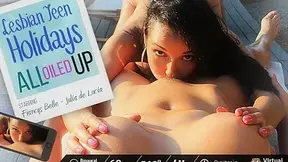 Lesbian Teen Holidays: All Oiled Up!