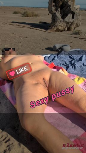 She shows her on the nudist beach