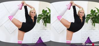 Flexi Aerobic Sex - Tight and Busty European Teen VR Sex