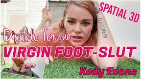 Dribble for me, virgin footslut (3D Spatial)
