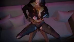 3D Big Boobs Slut Cheating with Old Big Cock
