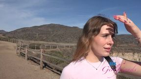 Fiona Peaches sucks that cock in the car and takes a hot load later POV