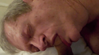 Grandpa sucks and swallows Trucker cum 2