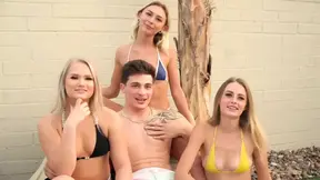 Sexy pool party with Kyler Quinn, Chloe Temple, Harley King and Chase Arcangel