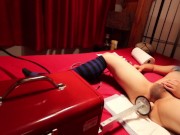 Being railed by my portable fuck machine until stomach bulge