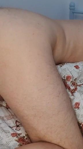 Femdom Wife Shoves a 30cm Long Butt Plug Deep in Sissy Husband While Giving a Handjob, CBT