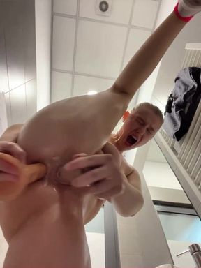 First Time Double Penetrating in Public