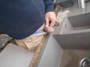 Pissing into my kitchen sink