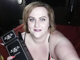 big beautiful woman Unboxing first Gift from A Fan
