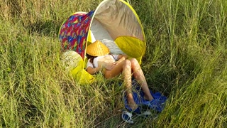 NO PANTIES Biking to my hidden SunBath spot# My PUSSY like Sun Tanning:)