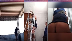 hotwife exibicionista deu mole pro pedreiro
