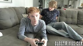 Smooth twink buds swap video games for barebacking