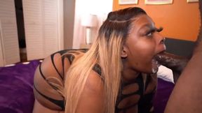 Horny black BBW thrilling adult video