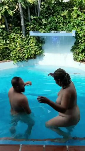 My girlfriend leaves me waiting to go celebrate our anniversary. I invite my mother-in-law and we end up fucking   Clip 3
