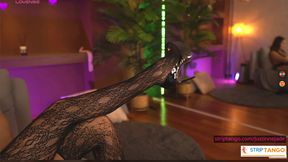 Big Boobs JustinneJade Nude in Pantyhose and High Heels - Leg Lover Tease Show