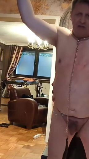 Domlady Mia - Punishment of Terror for the Slave - Whipped on the Stretching Rack and at the Ceiling Bar - Part 4